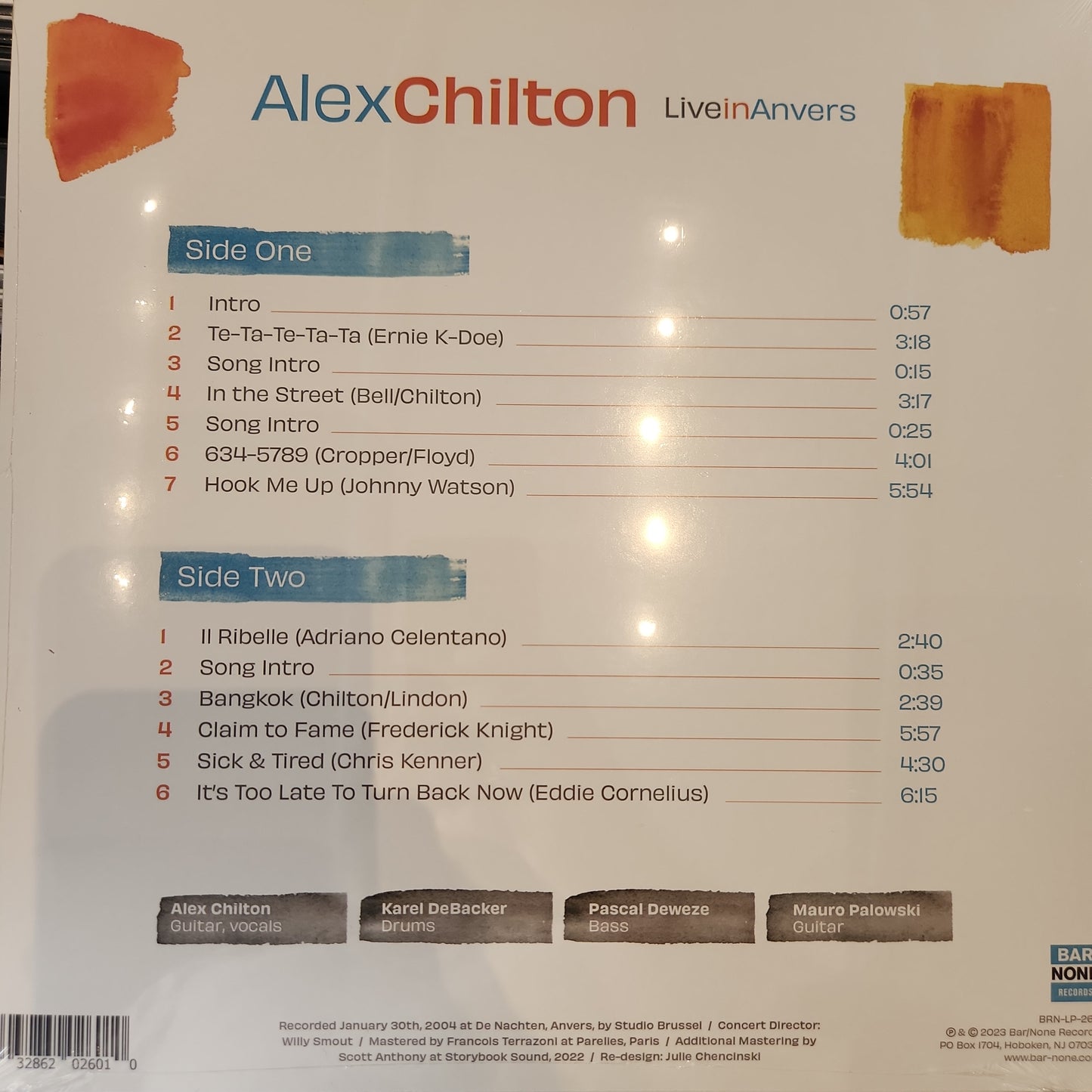 Alex Chilton - Live in Anvers - Limited RSD Colour Vinyl