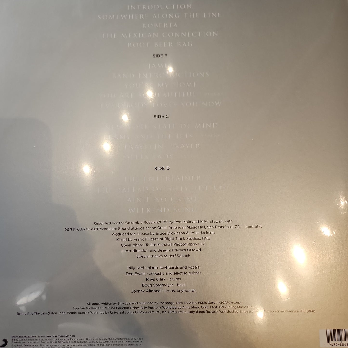 Billy Joel - Live at the Great American Music Hall - Vinyl LP