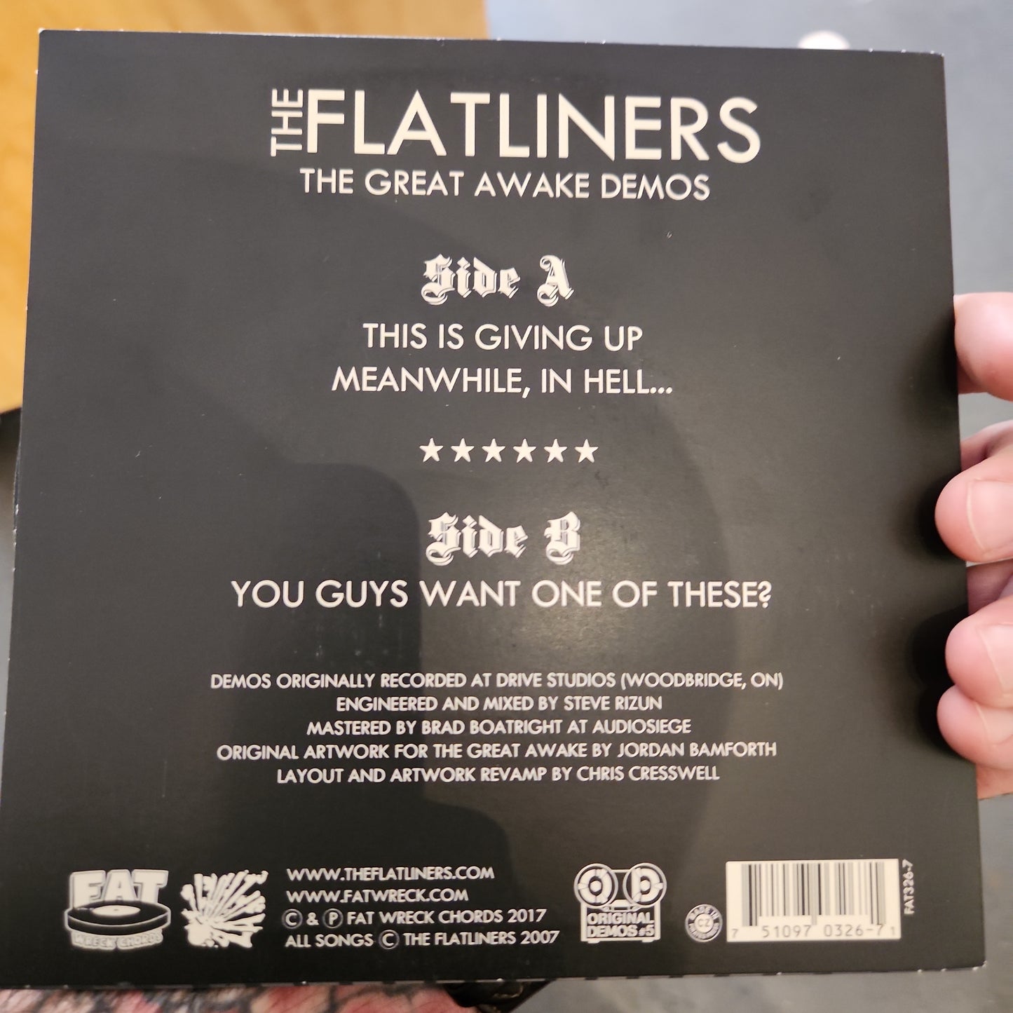 The Flatliners - Great Awake Demos - 7" Vinyl