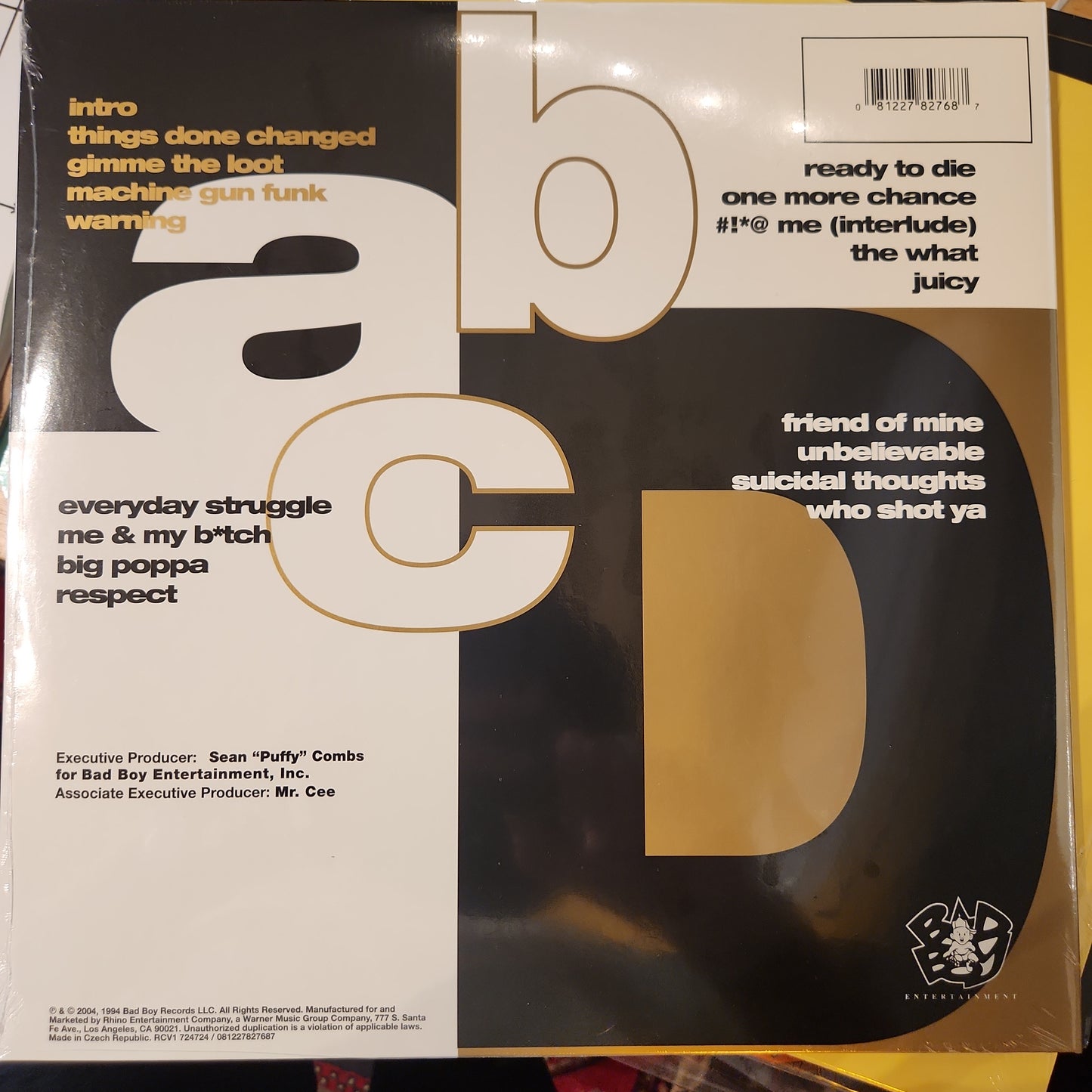 Notorious B.I.G - Ready to Die - Gold Vinyl LP