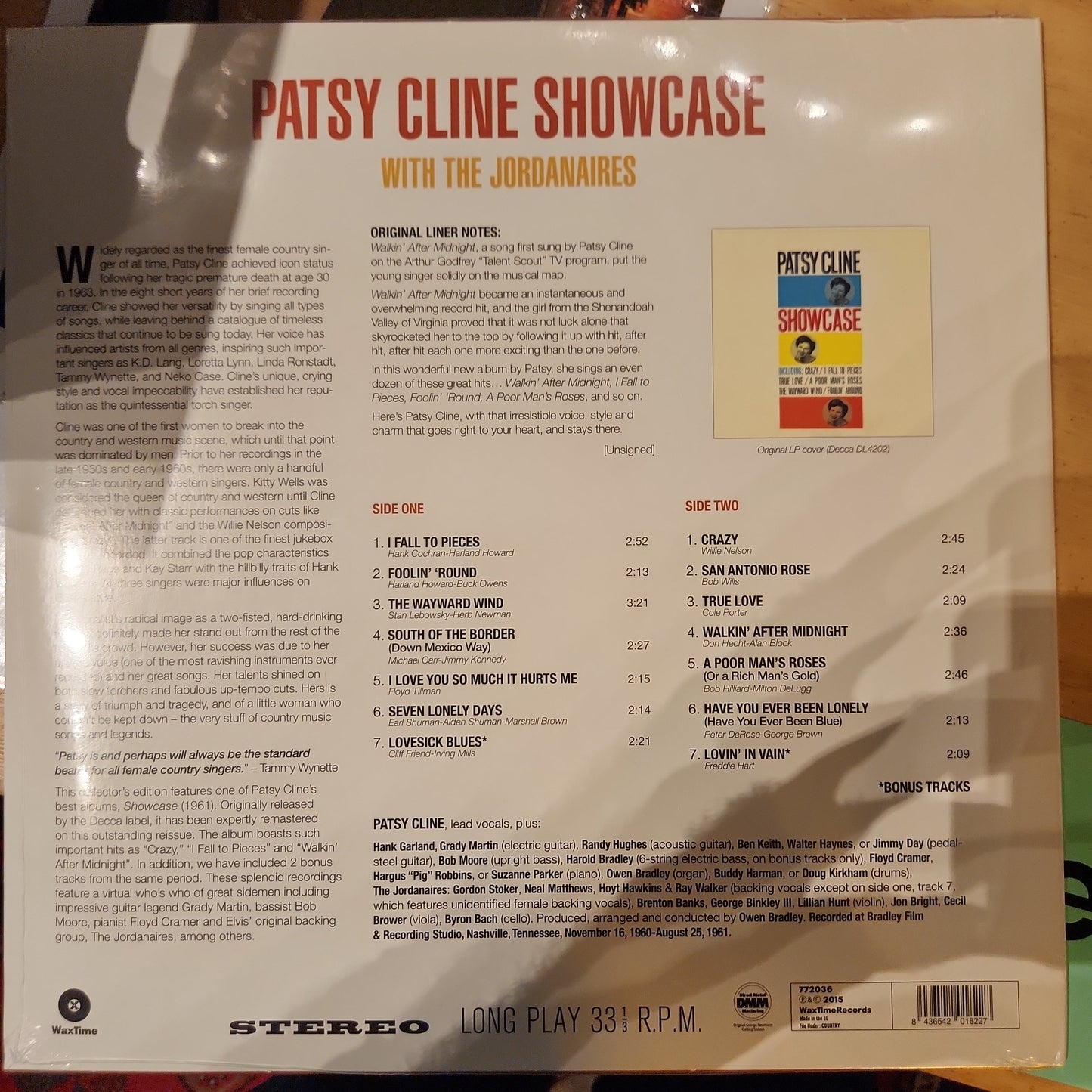 Patsy Cline - Showcase - 180g Vinyl LP