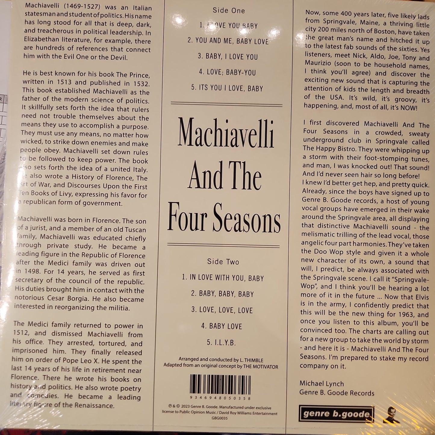 TISM - Machaivelli and the Four Seasons - Gold Vinyl LP