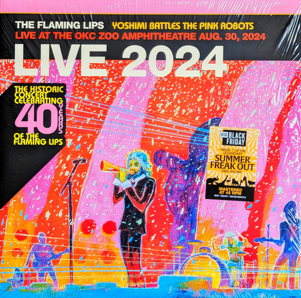 The Flaming Lips - Yoshimi Battles The Pink Robots (Live At The OKC Zoo Amphitheatre Aug. 30, 2024) - LP, 45 RPM, Album, Record Store Day, Yellow - Image 1