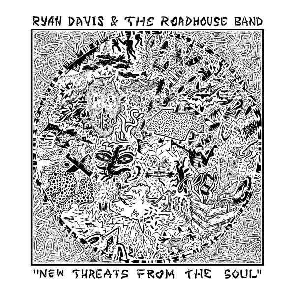 Ryan Davis & The Roadhouse Band - New Threats From The Soul - LP, Album, Transparent Light Blue - Image 1