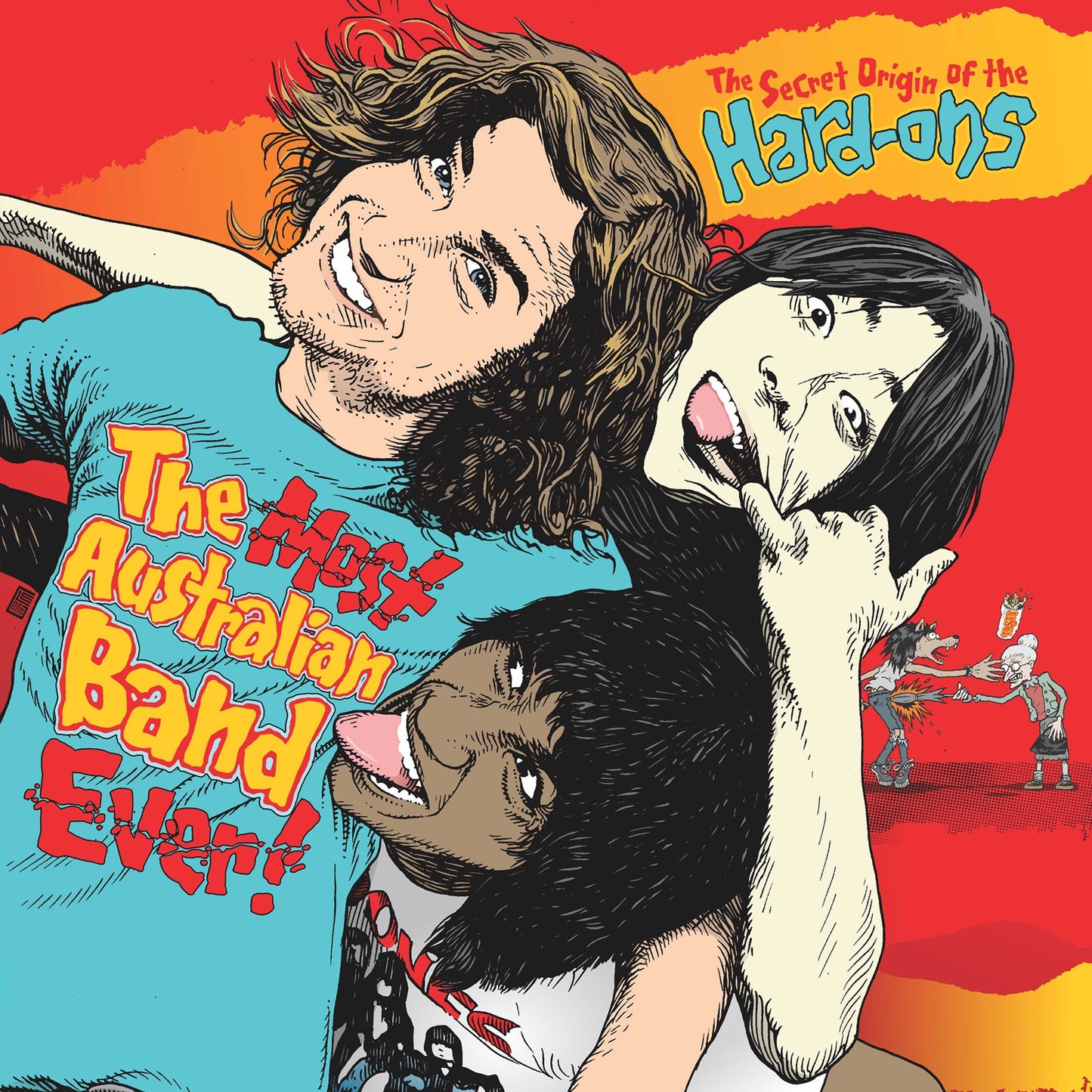 Hard-Ons - Most Australian Band Ever - Purple and Yellow Smash Vinyl LP