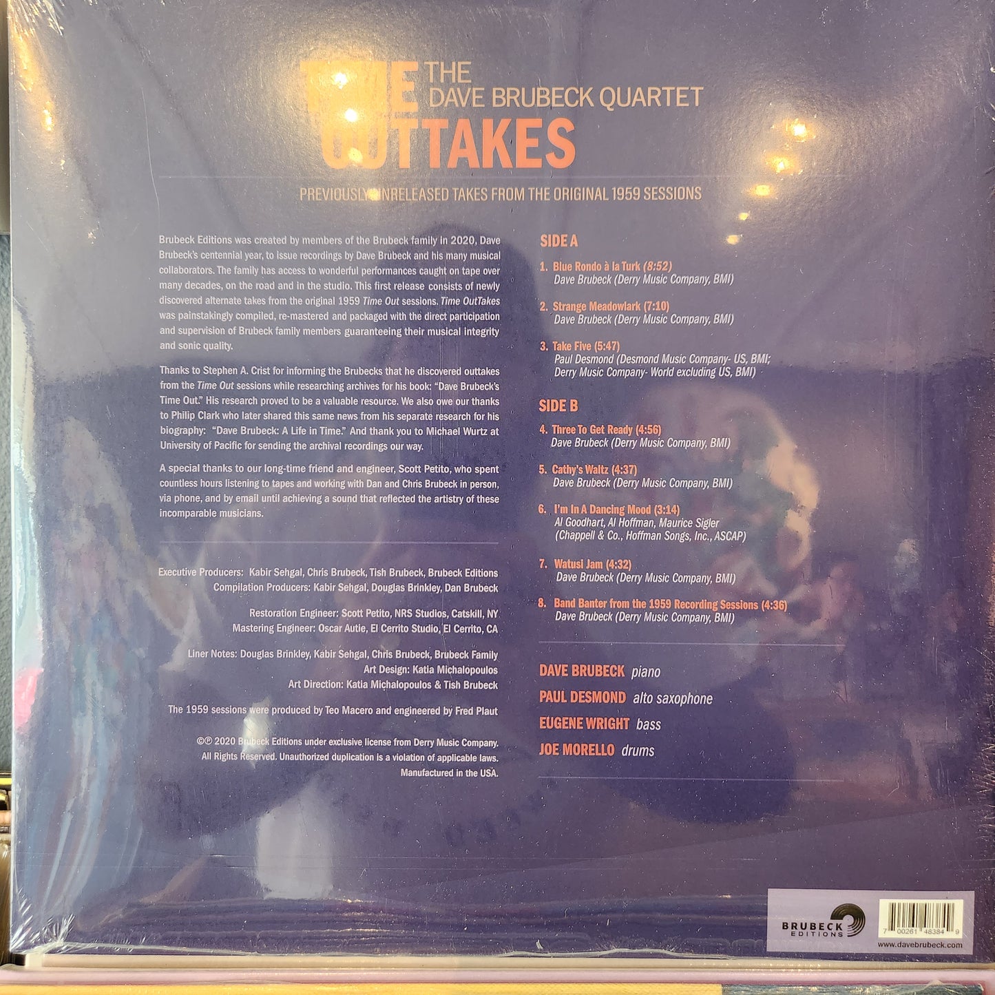 Dave Brubeck Quartet - Time OutTakes (LP)