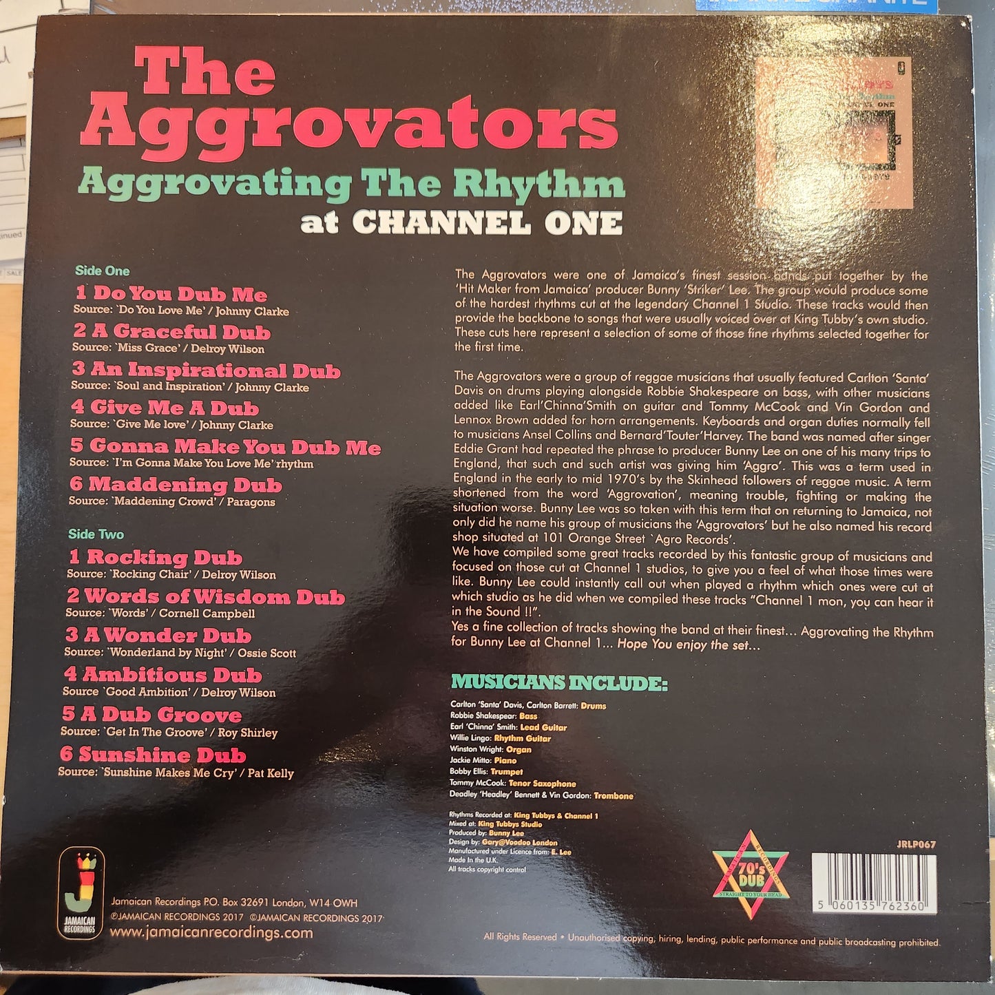 Aggrovators - Aggrovating the Rythym at Channel One- Vinyl LP