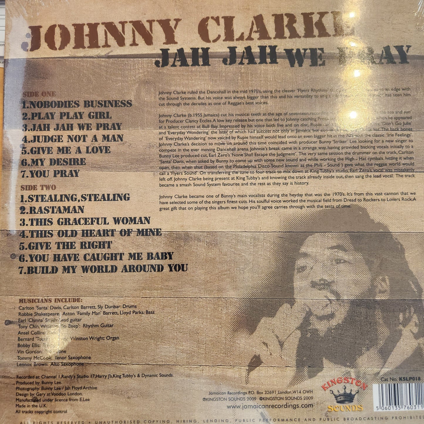 Johnny Clarke - Jah Jah We pray - Vinyl LP