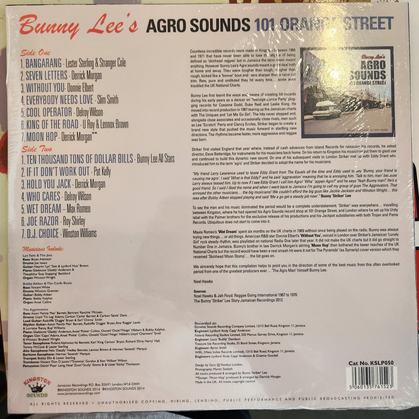 Bunny Lee - Agro Sounds - 101 Orange Street (LP)