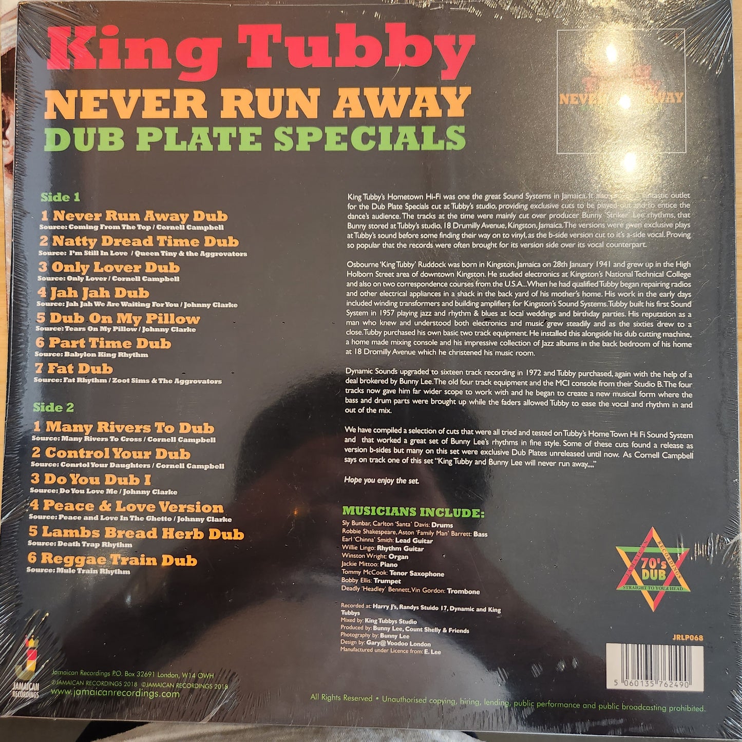 King Tubby - Never Run Away - Vinyl LP