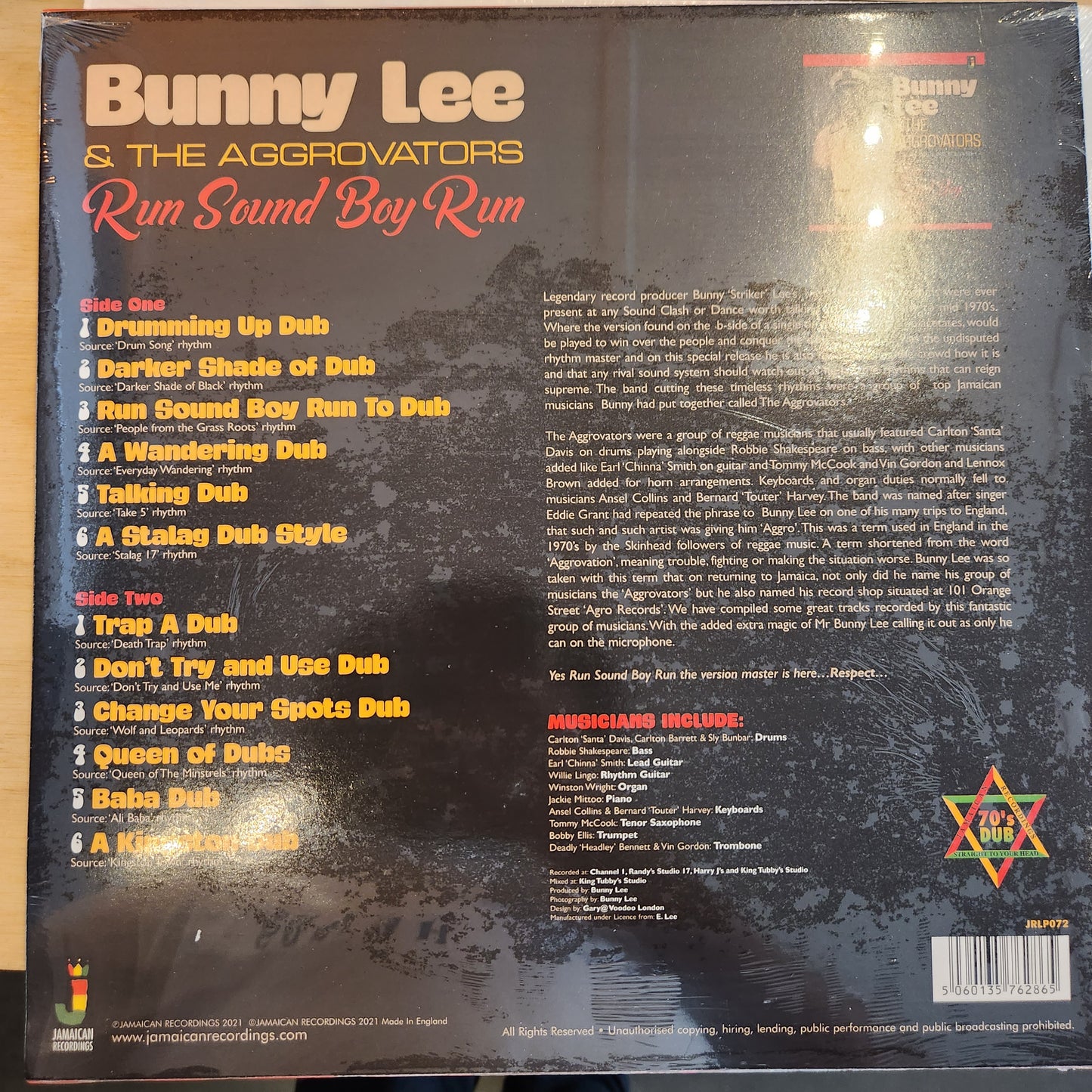 Bunny Lee & The Aggrovators - Run Sound Boy Run (LP)