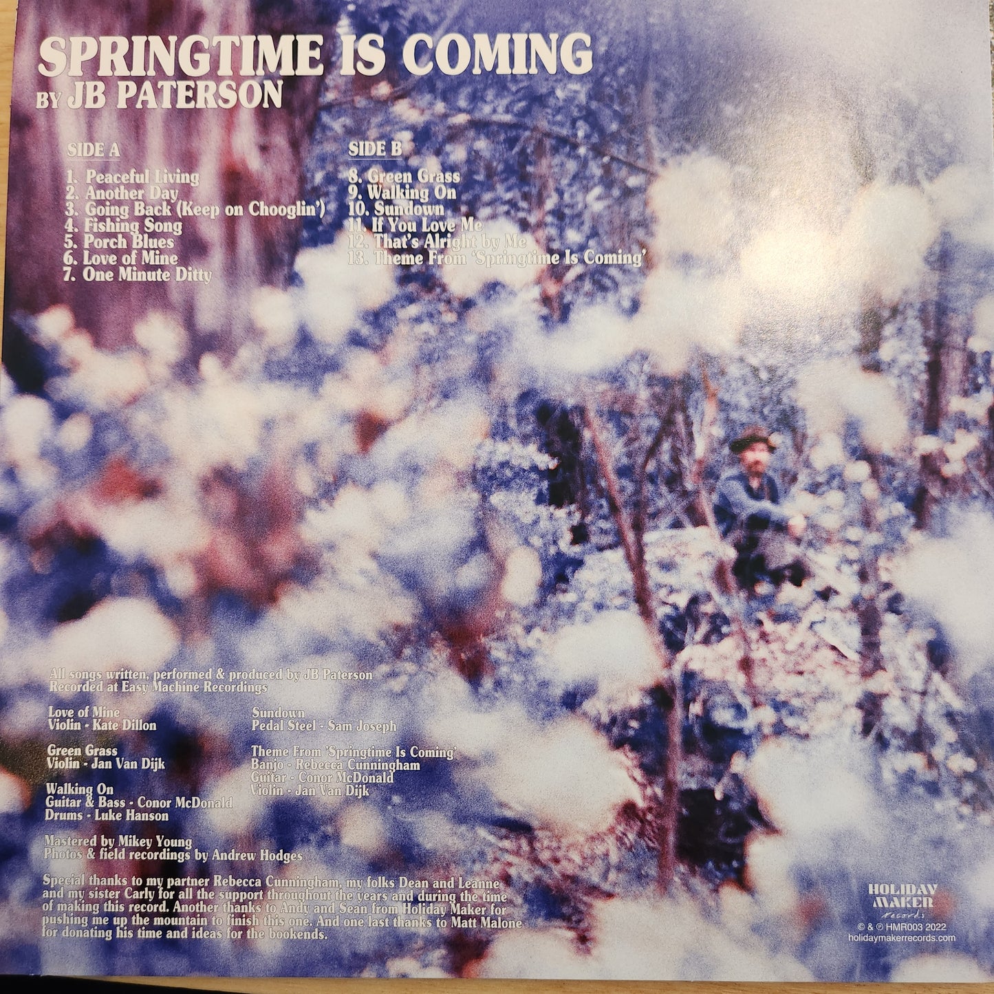 JB Paterson - Springtime is Coming - Vinyl LP