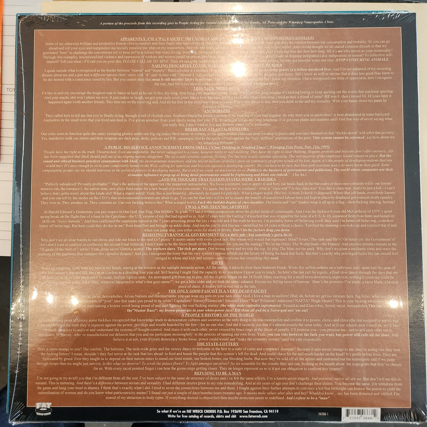 Propaghandi - Less Talk More Rock - Vinyl LP