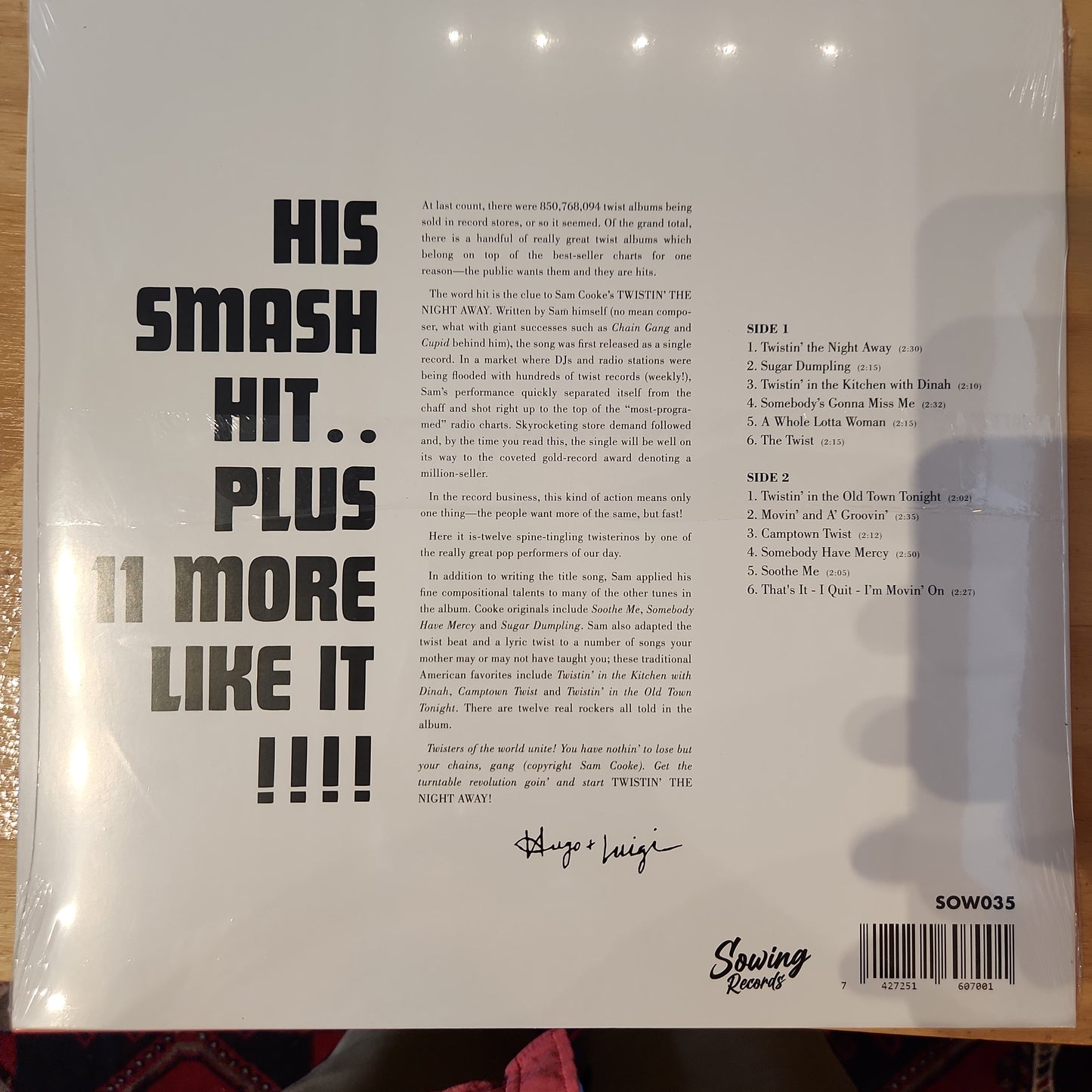 Sam Cooke - Twistin' the night away - Vinyl LP