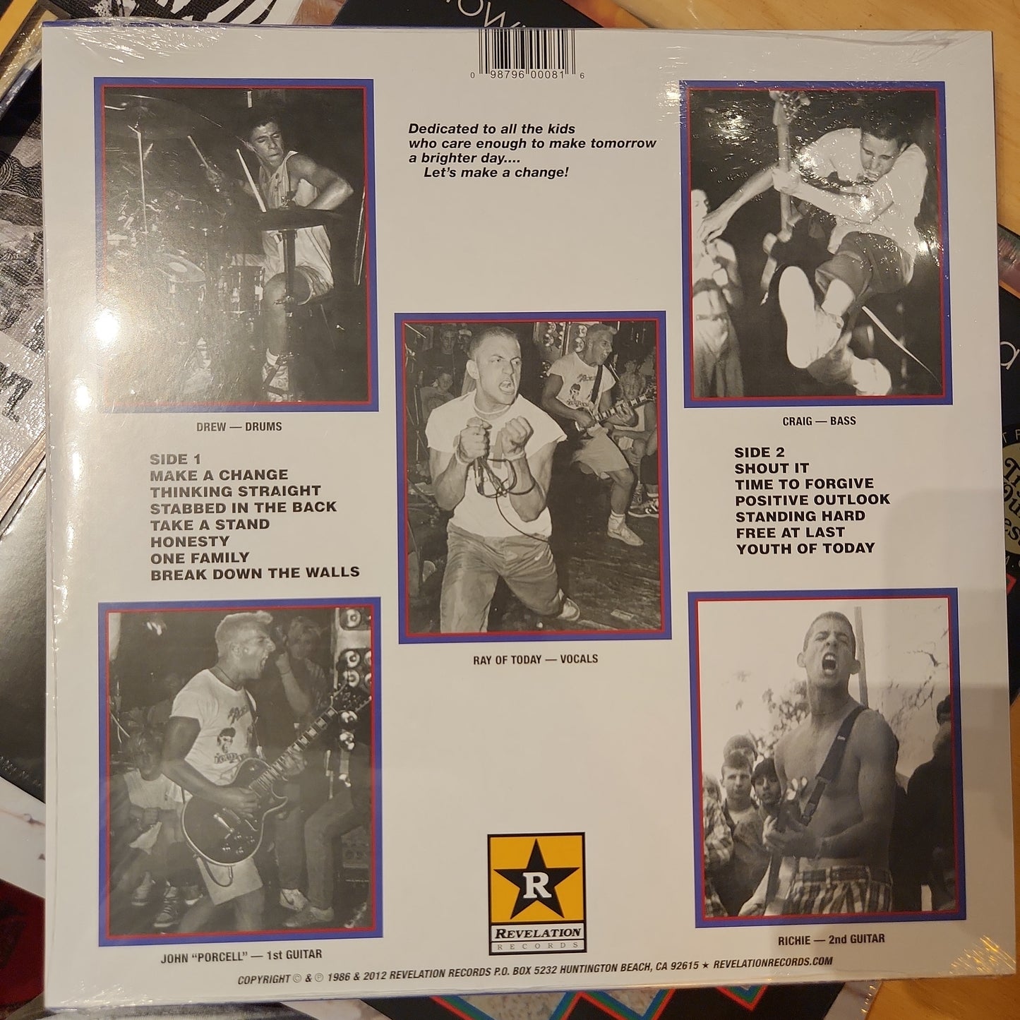 Youth of Today - Break Down the Walls - Vinyl LP