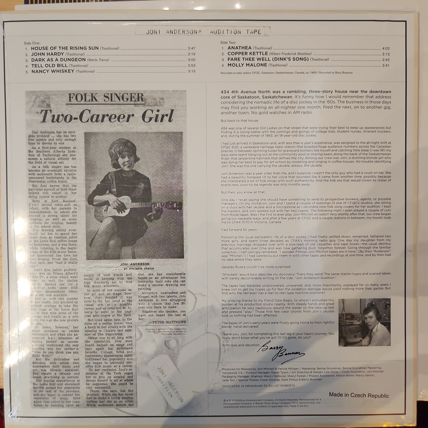 Joni Mitchell - Early Joni - Vinyl LP