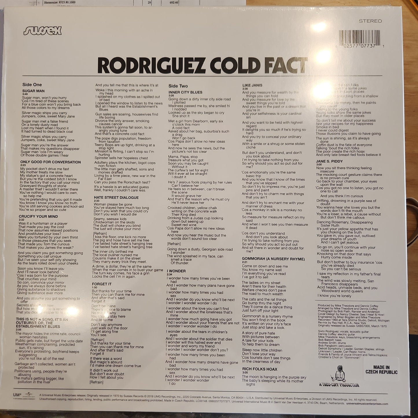 Rodriguez - Cold Fact - Vinyl LP