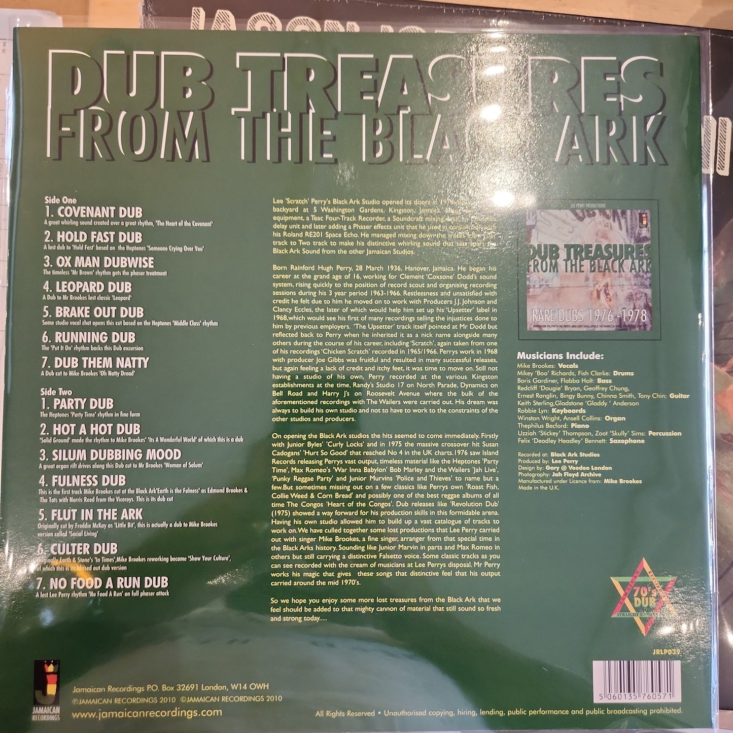 Lee 'Scratch' Perry - Dub Treasures From the Black Ark - Vinyl LP