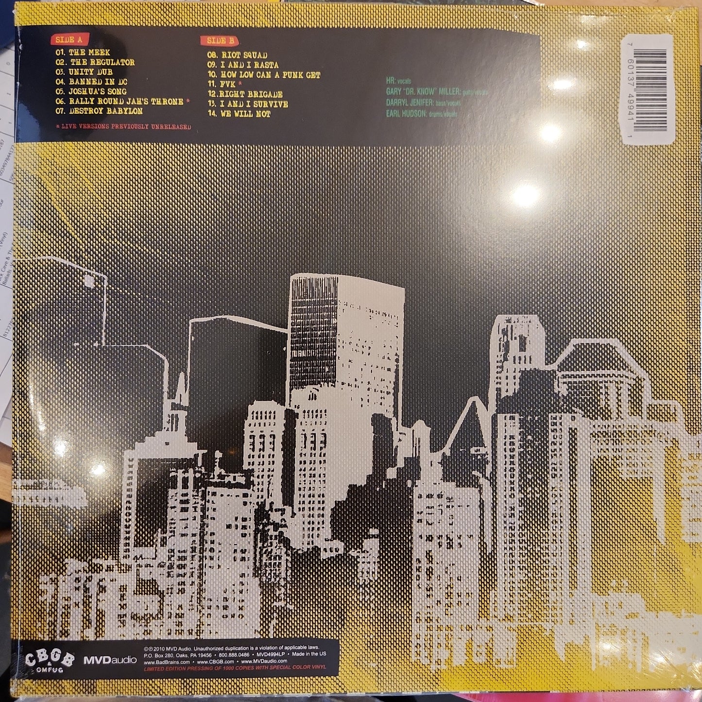 Bad Brains - Live at CBGB - Vinyl LP