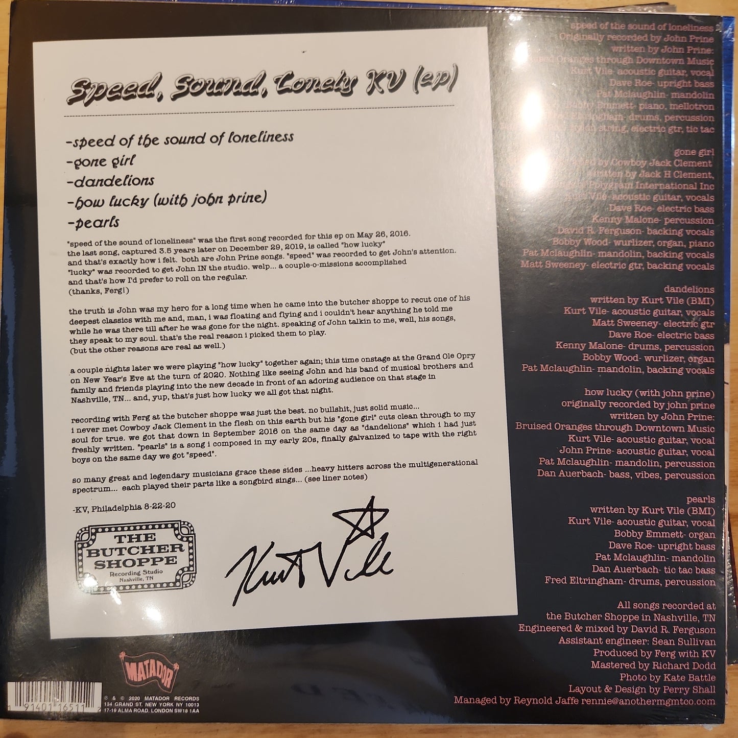 Kurt Vile - Speed, Sound, Lonely KV - Vinyl EP