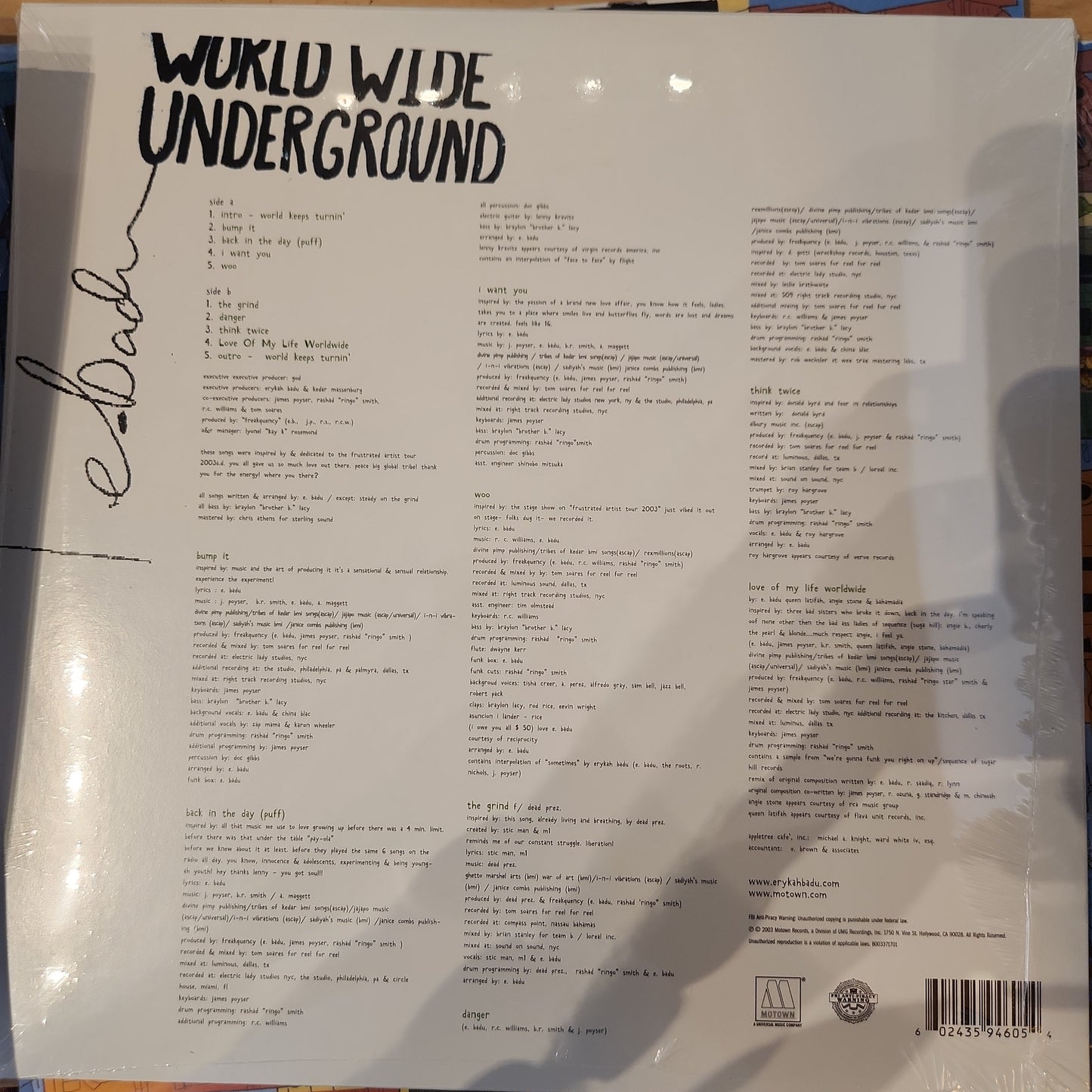Erykah Badu - Worldwide Underground - Vinyl LP