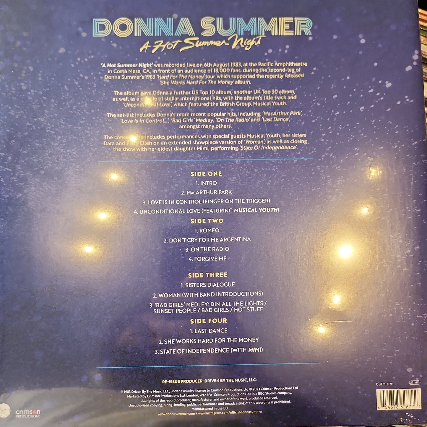 Donna Summer - A Hot Summer Night - 40th Anniversay Limited Edition Vinyl