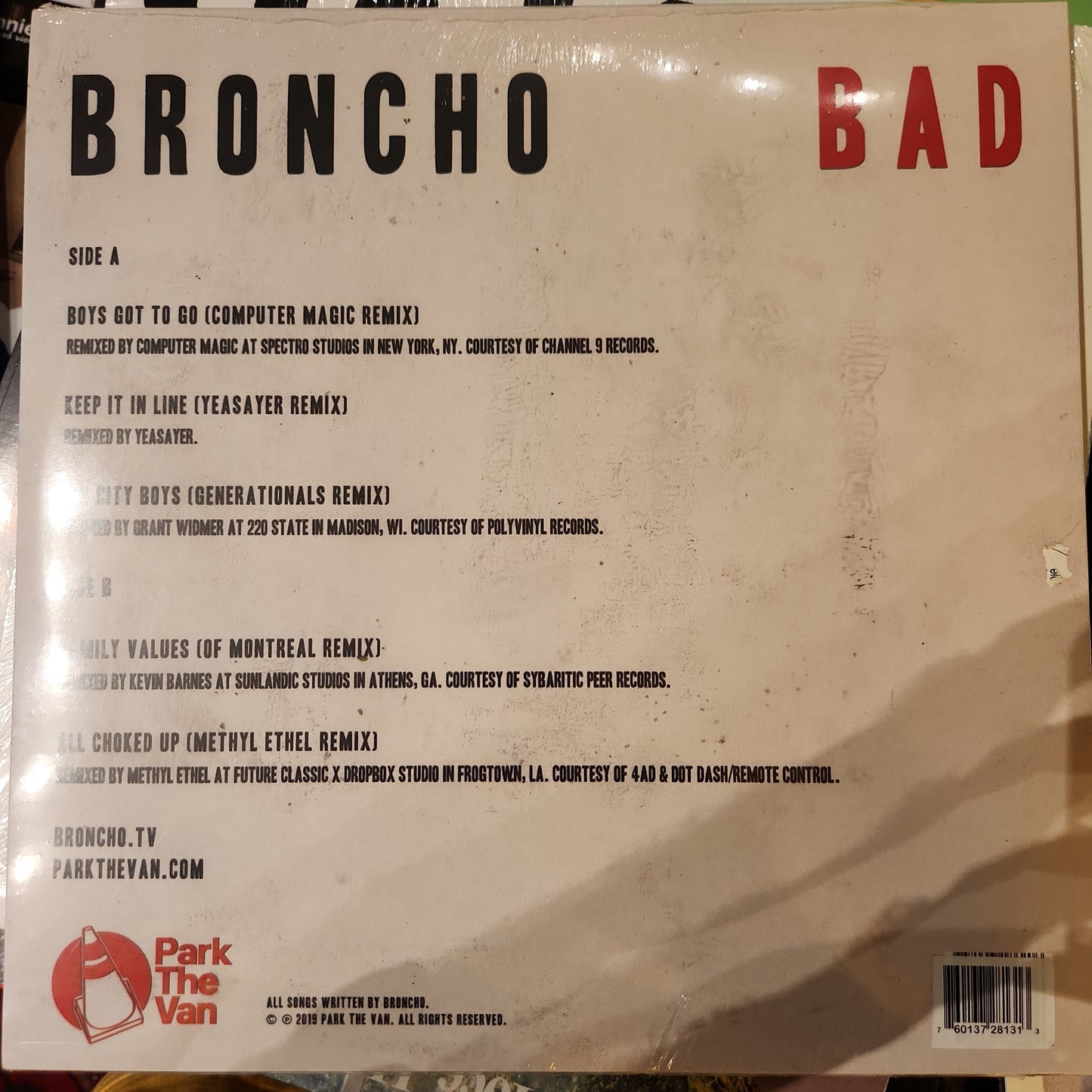 Broncho - Bad - Limited Red Splatter Vinyl LP