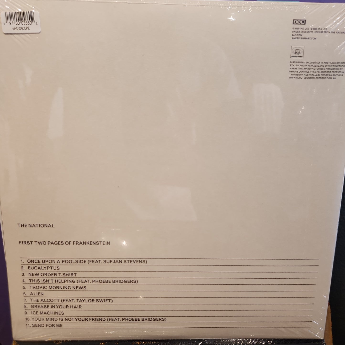 The National - First two Pages of Frankenstein - Colour Vinyl LP