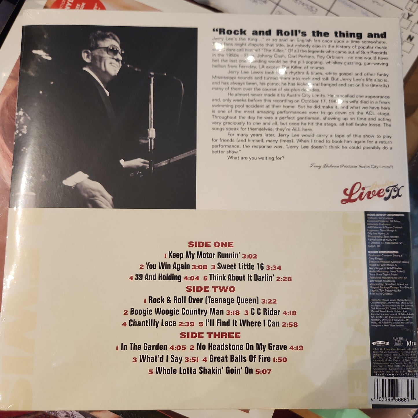 Jerry Lee Lewis - Live from Austin TX - Vinyl LP