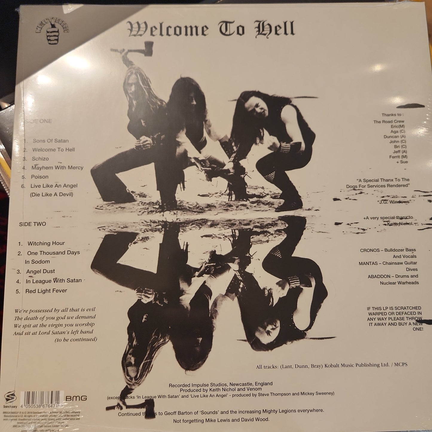 Venom - Welcome to Hell - Vinyl LP