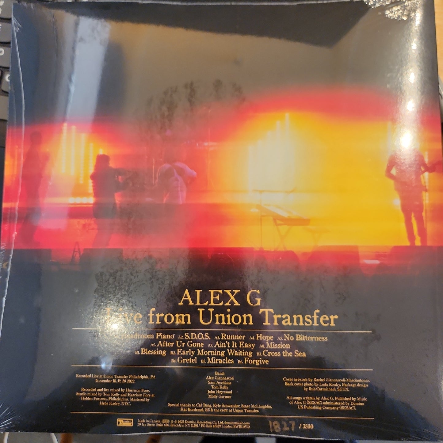 Alex G - Live from Union Transfer - Limited Colour Vinyl