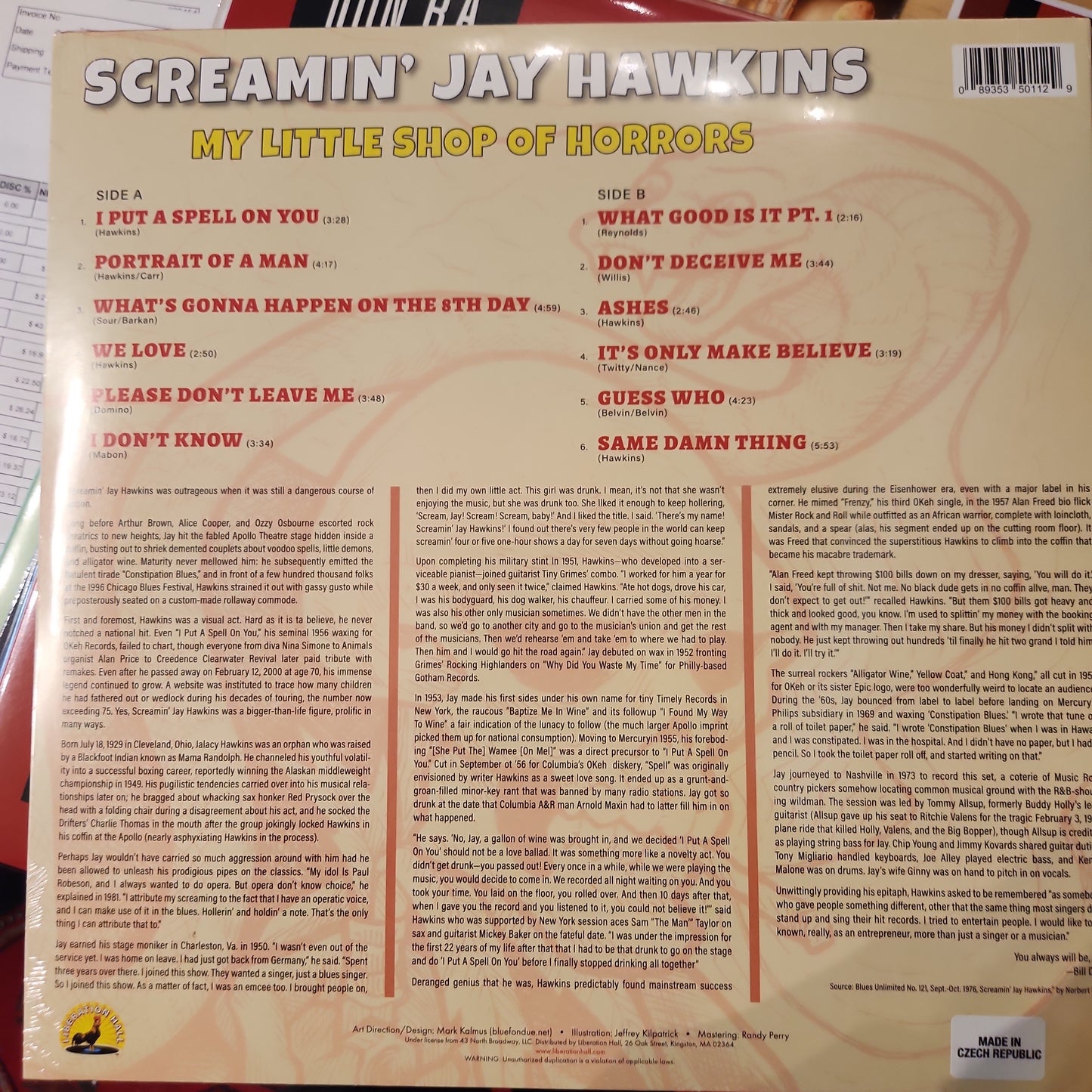 Screamin' Jay Hawkins - My Little Shop of Horrors - Vinyl LP