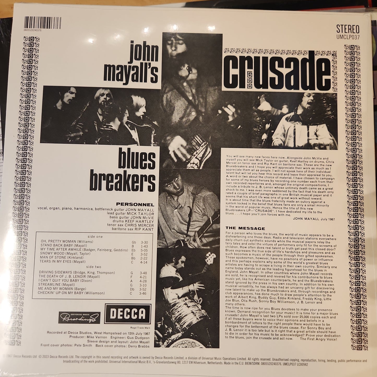 John Mayall Bluesbreakers - Crusade - Vinyl LP
