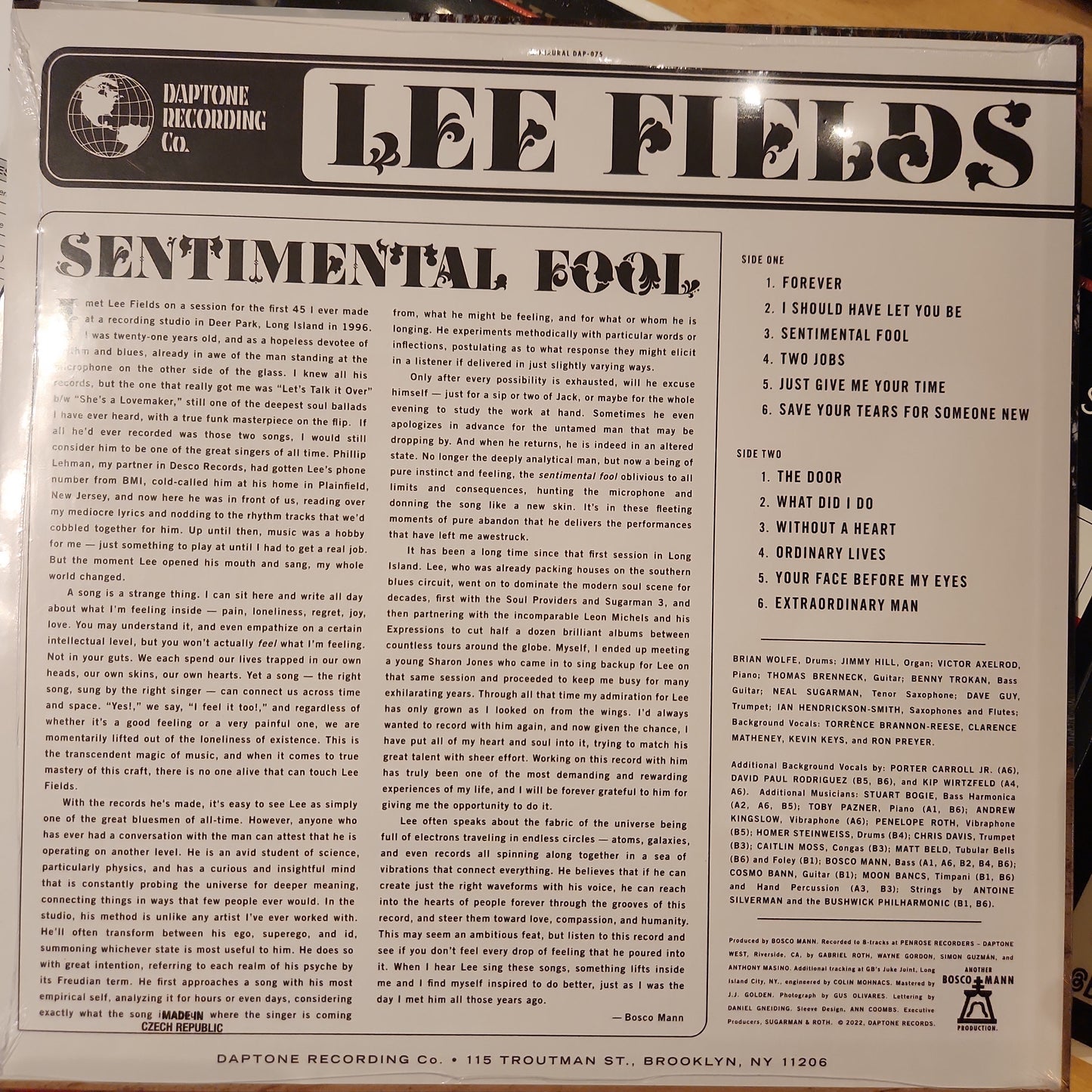 Lee Fields - Sentimental Fool - Vinyl LP