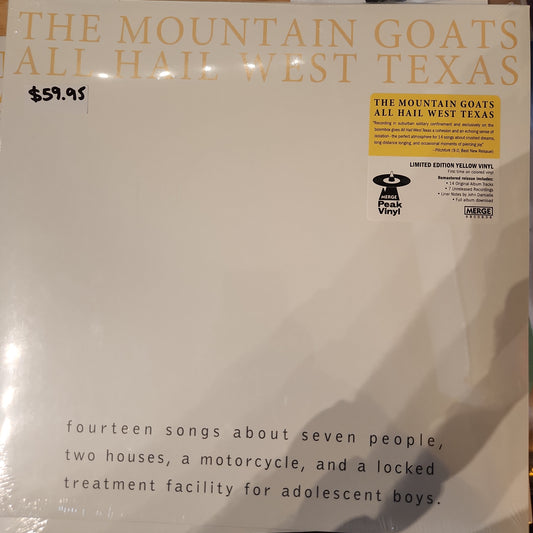 The Mountain Goats - All Hail West Texas - Yellow Vinyl LP