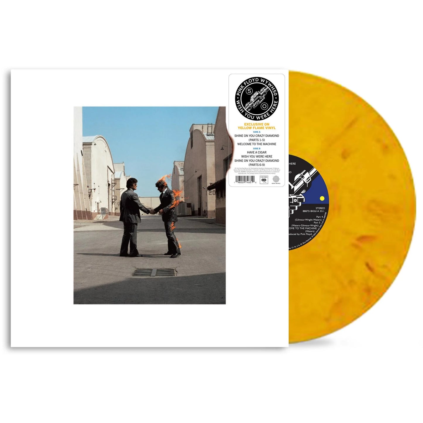 Pink Floyd - Wish You Were Here - 50th Anniversary Yellow Vinyl LP