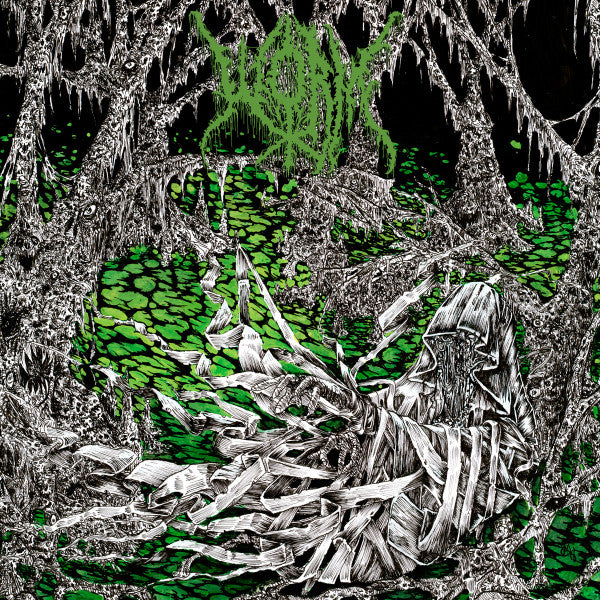 Worm - Gloomlord - LP, Album, Reissue, Remastered, Neon Green/ White/ Black Tri-Color Merge W/ Neon Green & Doublemint Splatter - Image 1
