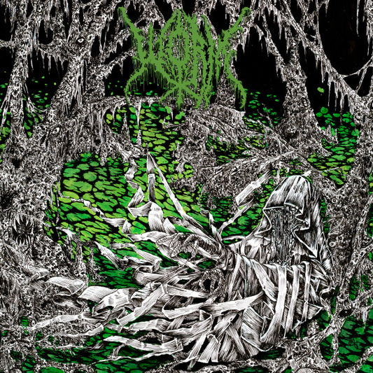 Worm - Gloomlord - LP, Album, Reissue, Remastered, Neon Green/ White/ Black Tri-Color Merge W/ Neon Green & Doublemint Splatter - Image 1