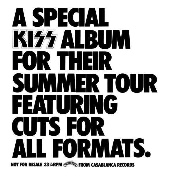 Kiss - Special Kiss Tour Album - 12", 45 RPM, EP, Record Store Day, Reissue, Black & White Splatter - Image 1