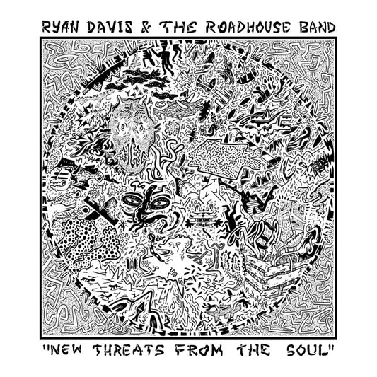 Ryan Davis & The Roadhouse Band - New Threats From The Soul - LP, Album, Transparent Light Blue - Image 1