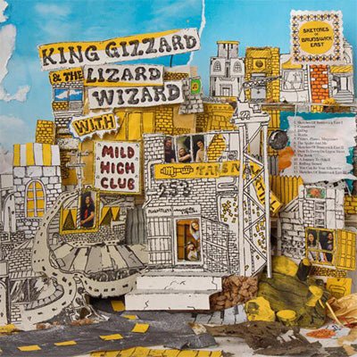 King Gizzard & the Lizard Wizard - Sketches of Brunswick East - Yellow with Blue Splatter Vinyl LP