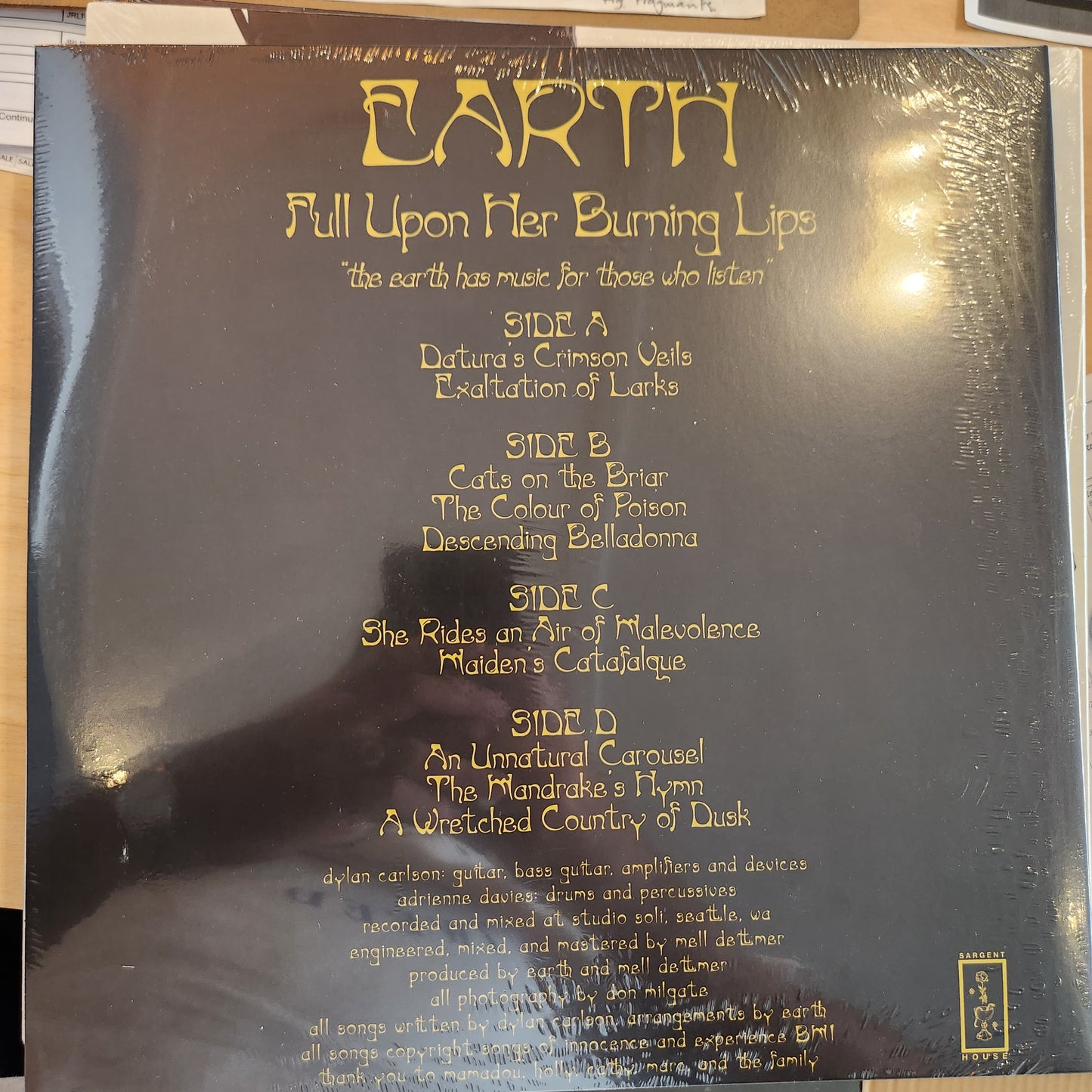 Earth - Full upon her burning Lips - Double Vinyl LP