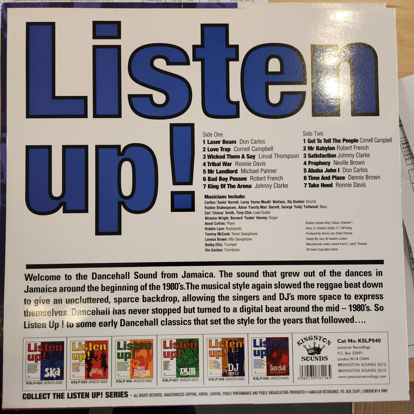 Various Artists - Listen Up - Dancehall Original - Vinyl LP