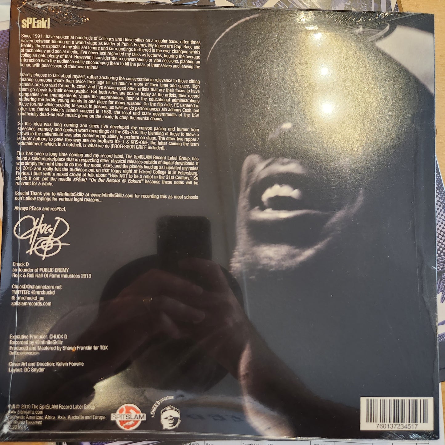 Chuck D - Speak! Rap, Race Reality on Record - Vinyl LP