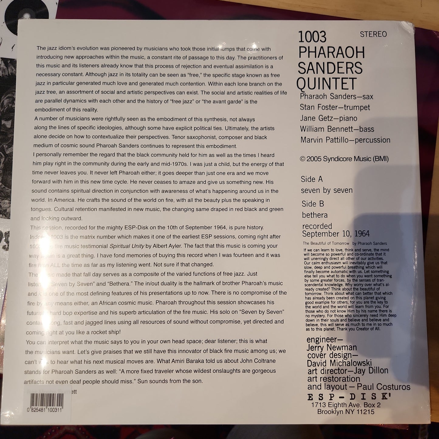 Pharoah Sanders - Pharoah Sanders Quintet - Vinyl LP