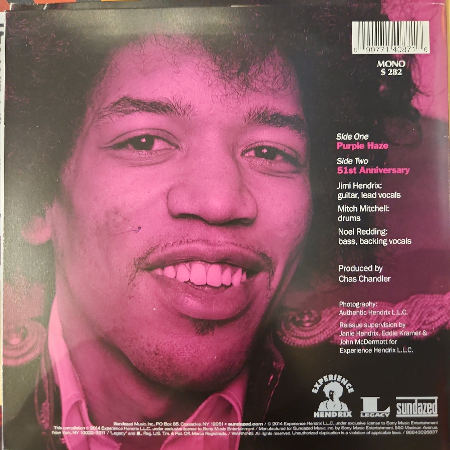 Jimi Hendrix - Purple Haze - 7" Purple Vinyl